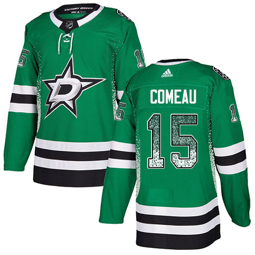 Adidas Men Dallas Stars #15 Blake Comeau Green Home Authentic Drift Fashion Stitched NHL Jersey